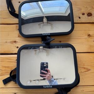 Funbliss Baby Car Backseat Mirrors - Black